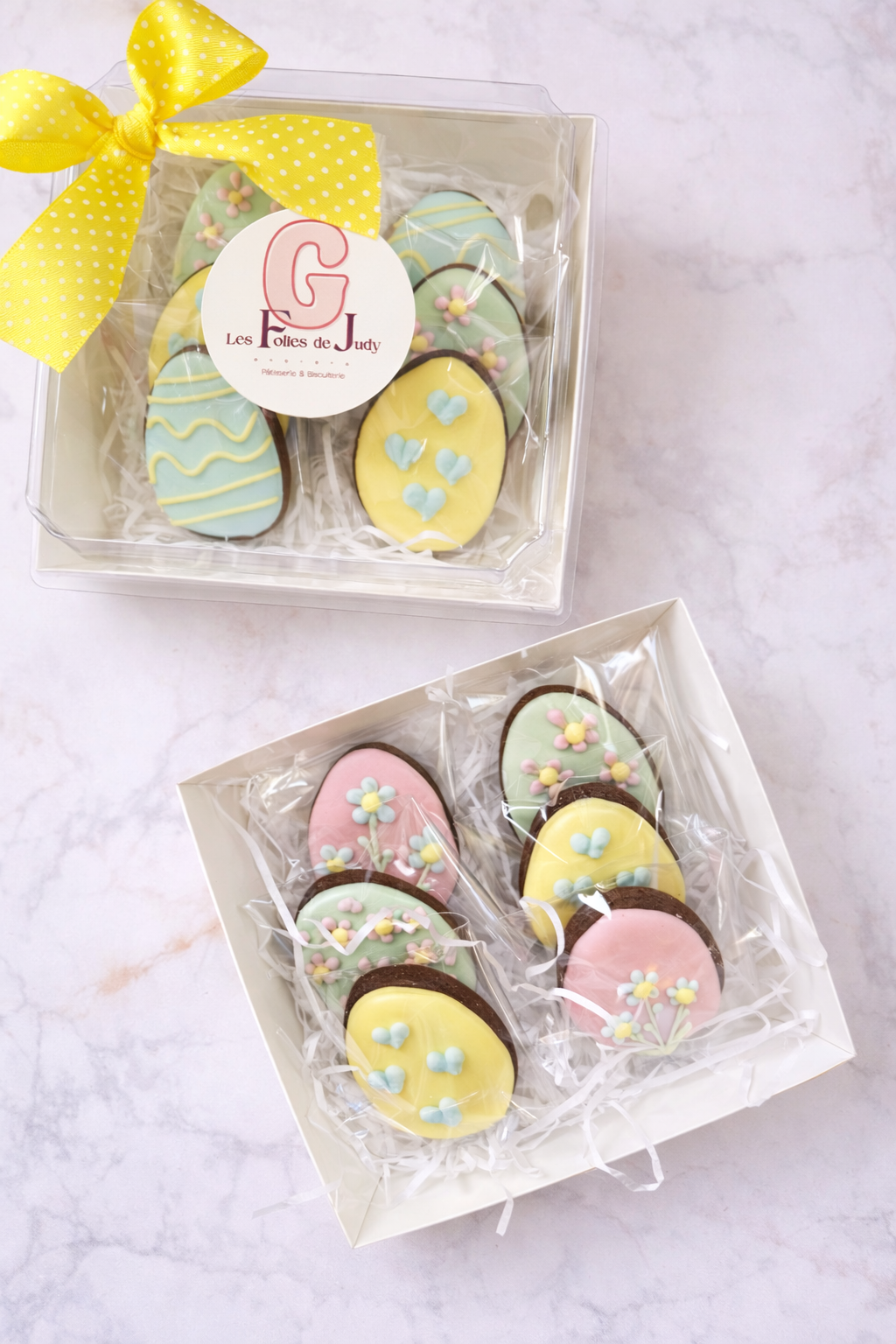 coffret biscuits chocolat décorés glaçage royal artisanal