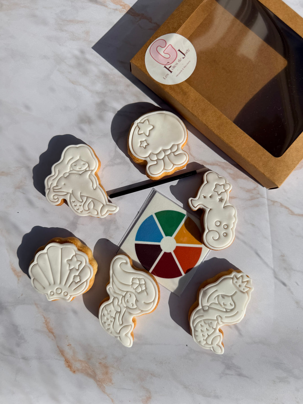 Kit biscuits à peindre Sirène – Biscuits décorés