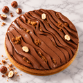 Découvrez notre tarte chocolat noisette artisanale : ganache montée au chocolat noir, croustillant feuillantine et pâte de noisette. Une création gourmande signée Judy.