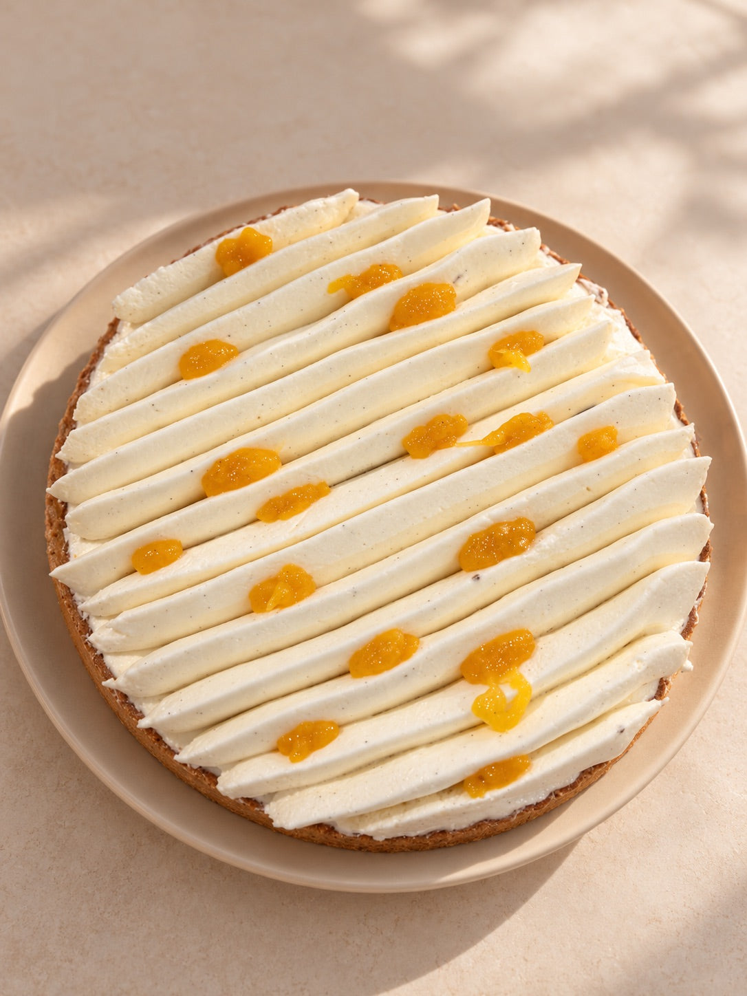 Tarte à la mangue, vanille & crème d’amande